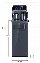 Кулер с чайным столиком Тиабар Ecotronic TB33-LNR UV dark grey